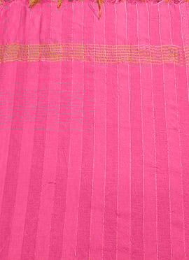 Pink Art Silk Zari Dupatta