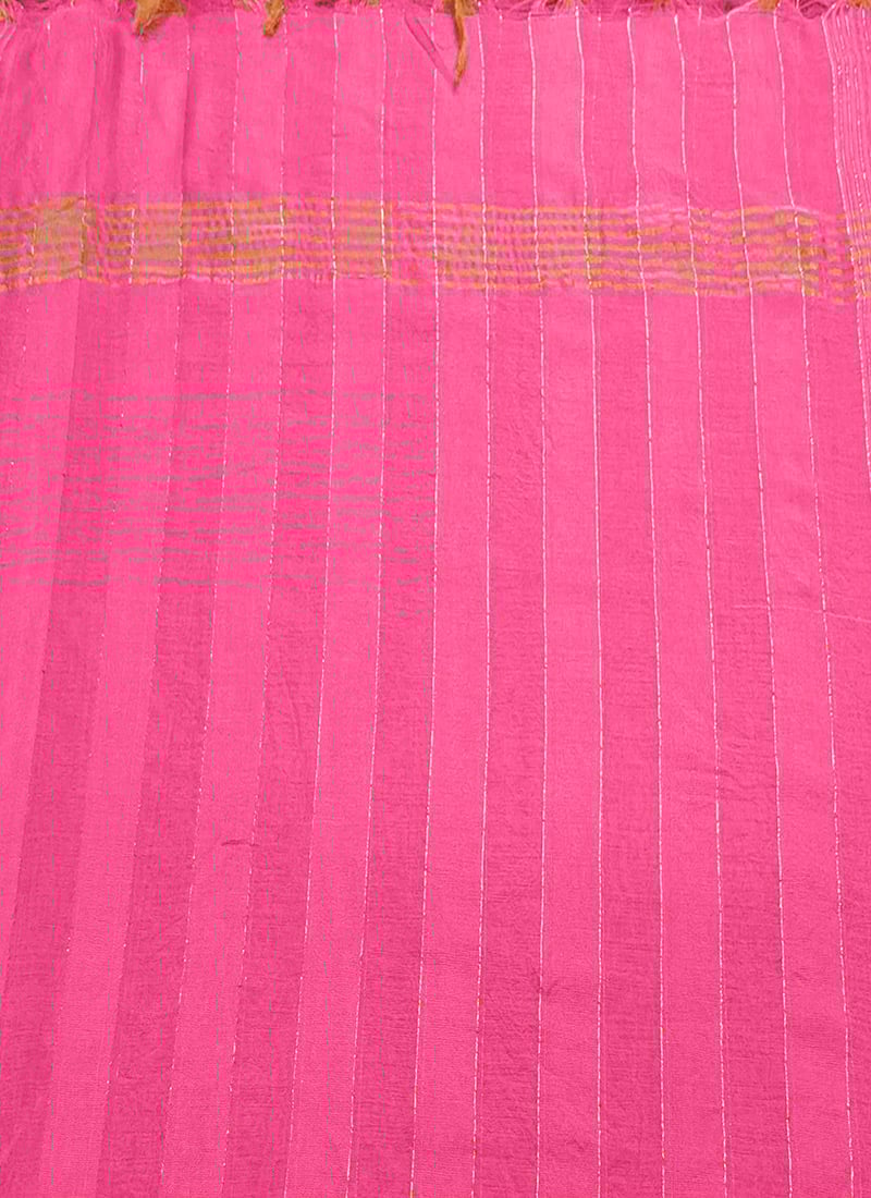 Pink Art Silk Zari Dupatta After Six Wear