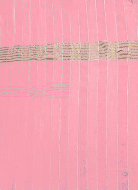 Pink Art Silk Zari Dupatta