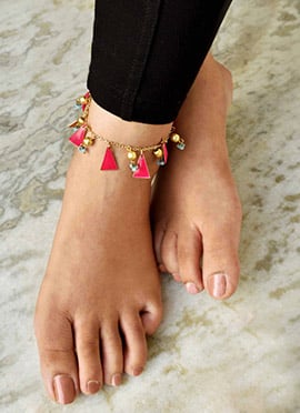 Pink Beads Anklets