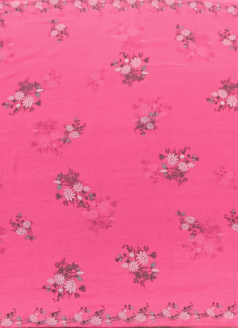 Pink Chiffon Digital Print Dupatta After Six Wear