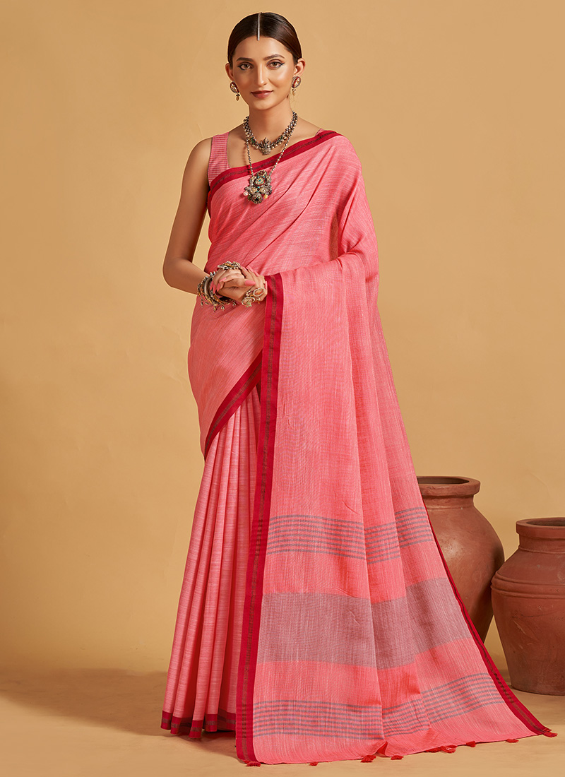 Purchase Linen sarees online Linen saree styles online Online Linen