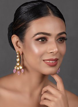 Pink Danglers Earrings