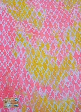 Pink Digital Printed Chinon Fabric