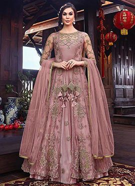 anarkali jacket gown