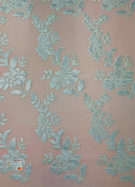 Pink Georgette Fancy Embroidery Fabric