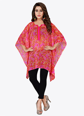 Pink Georgette Kaftan