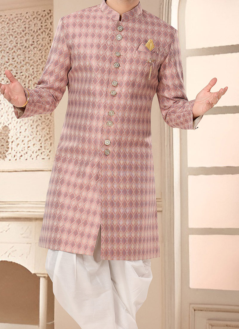 Lavender Sherwani with pants