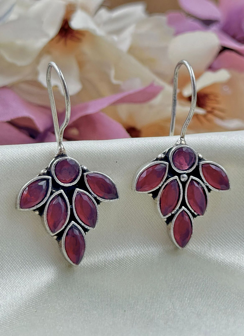 Pink Kundan Drops Festive Wear