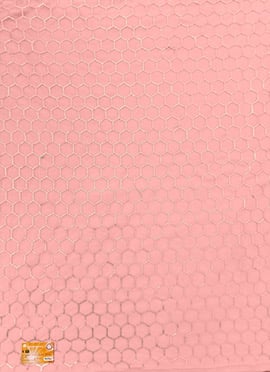Pink Net Embroidered Fabric