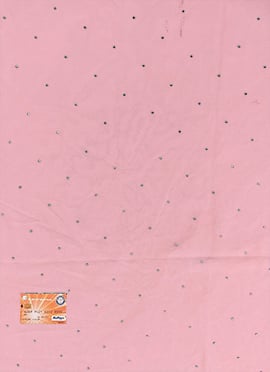 Peach Blush Net Stones Fabric