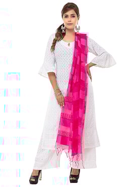 Pink Organza Dupatta