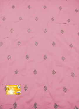 Pink Organza Embroidered Fabric
