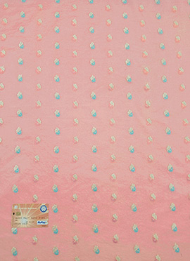 Pink Organza Jacquard Fabric