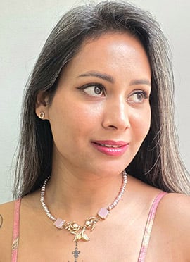 Pink Pearl Kundan Stones Necklace