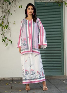 Pink Rayon Digital Print Co ord sets