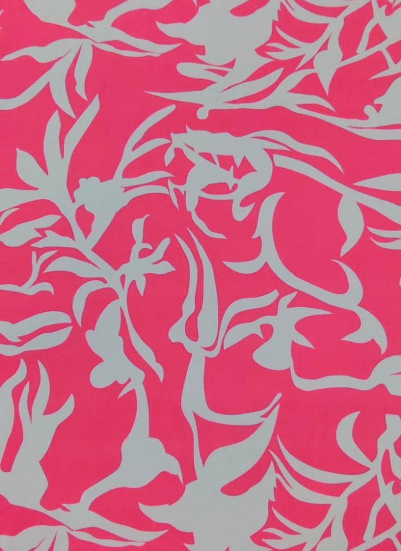 Pink Rayon Mill Print Fabric