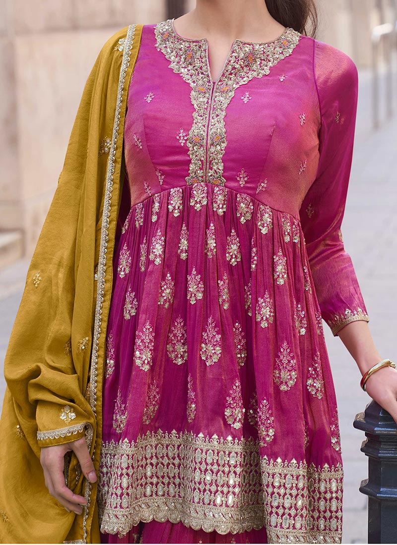Firefly Palazzo style Suit Semi-Stitched Salwar Kameez main image 1