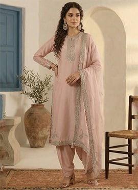 Pink Silk Beautuful Salwar Suit