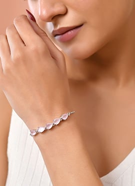 Pink Stone Adjustable Bracelet For Women