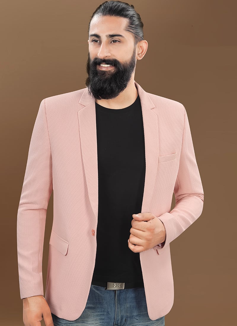 Pink Terry Rayon Blazers
