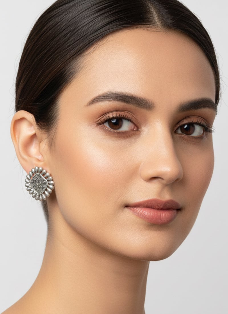 Polished Silver Oxidised Drop After Six Wear