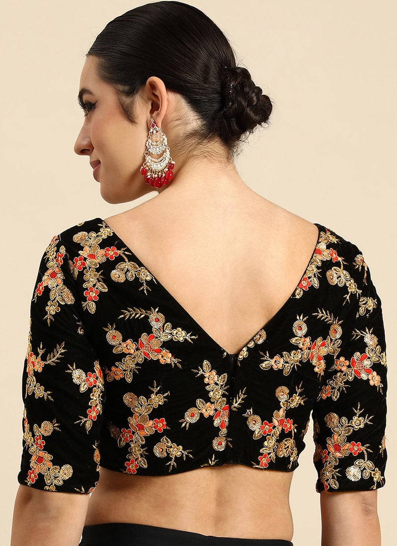 Inviting Black Embroidered Fusant main image 1