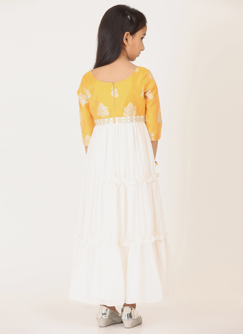 White Faux Kids Girls Dresses KDGDRBS02211090RTW