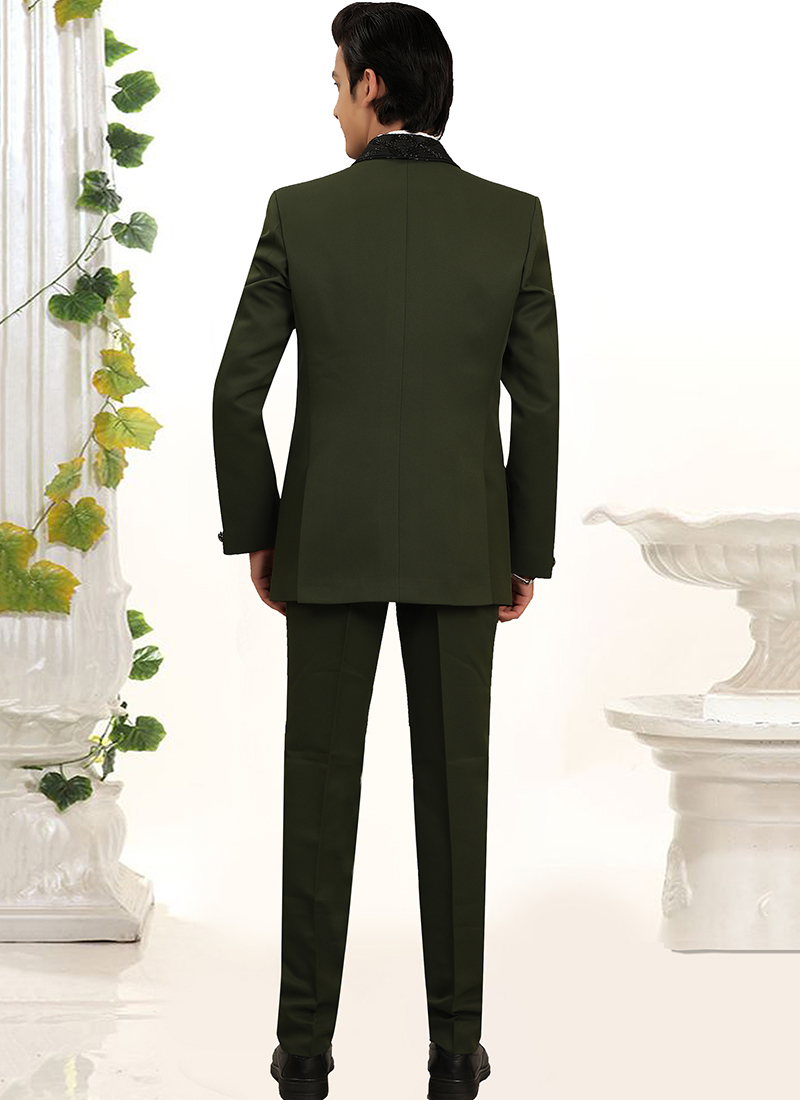 Green Rayon Suits SUMAMBE7042