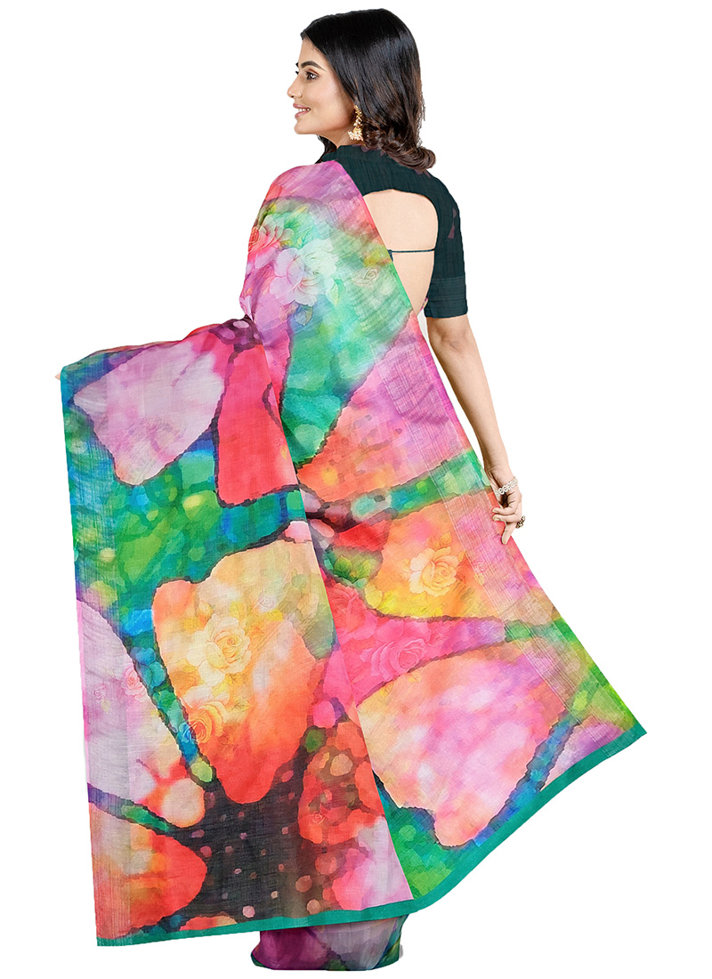Purchase Linen sarees online Linen saree styles online Online Linen