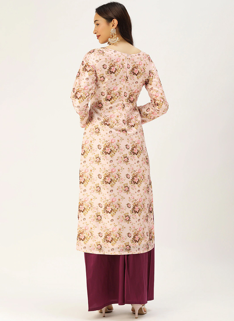 Marble Dyed Pink Pintuck Kurta main image 0