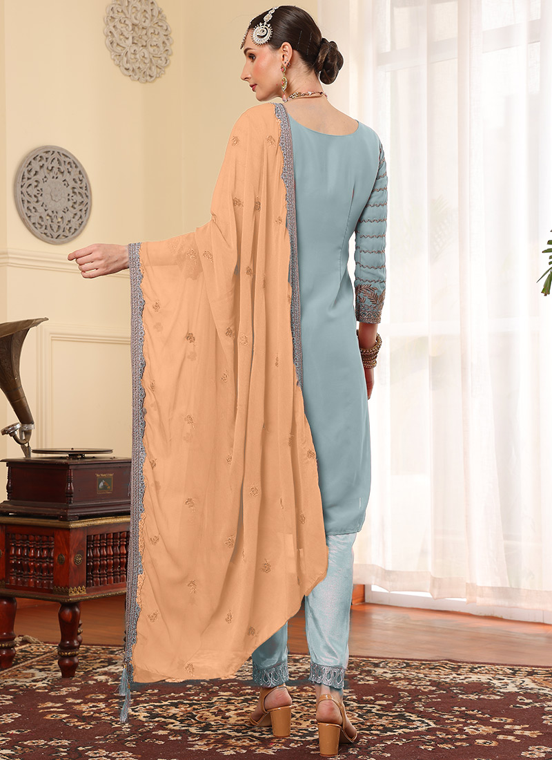 Mahendi Faux Georgette Pant Straight