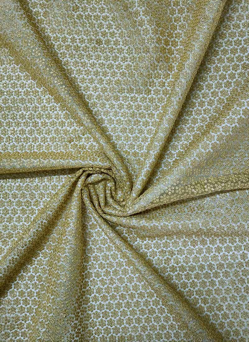 Shop Beige Net Beads Embroidery Fabric Online at Best Price Cbazaar