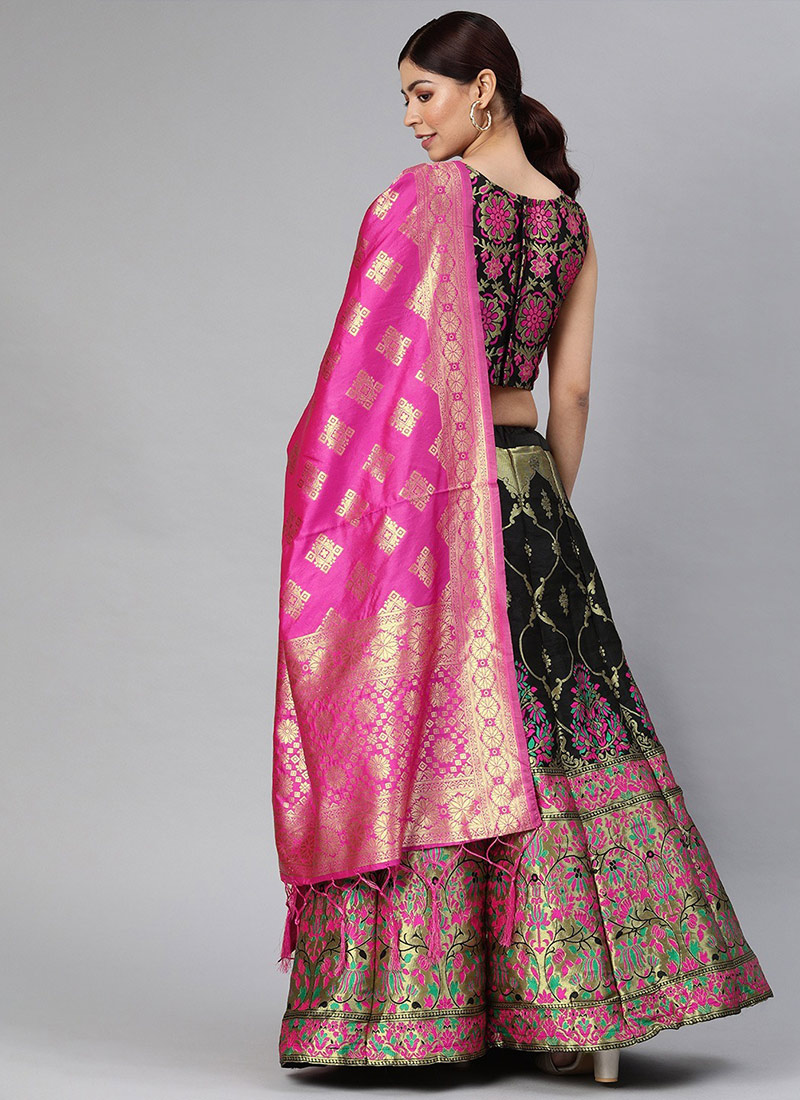 Black Poise Lehenga