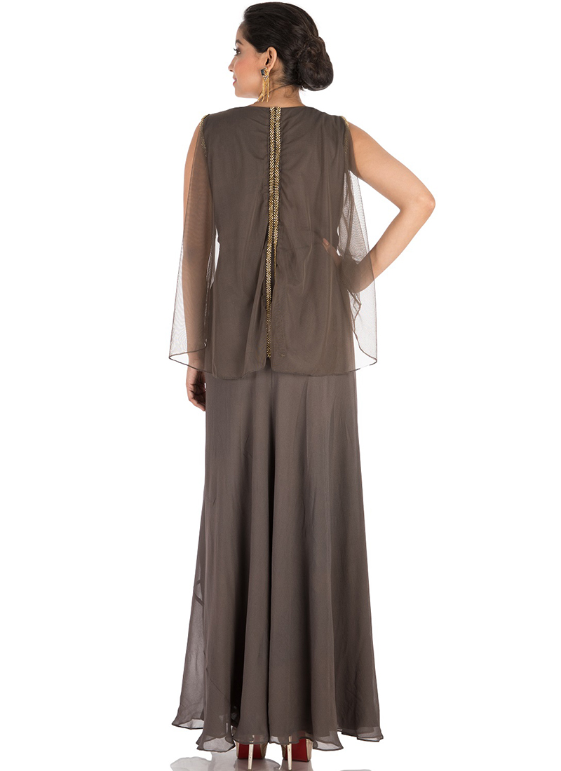 Buy Brown Indo Western Gowns Online Shopping