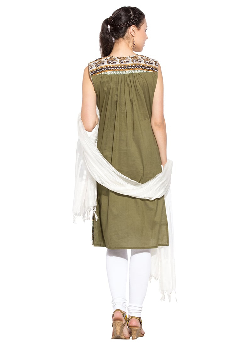 Gray Cotton Chudidar Salwar Suits main image 0
