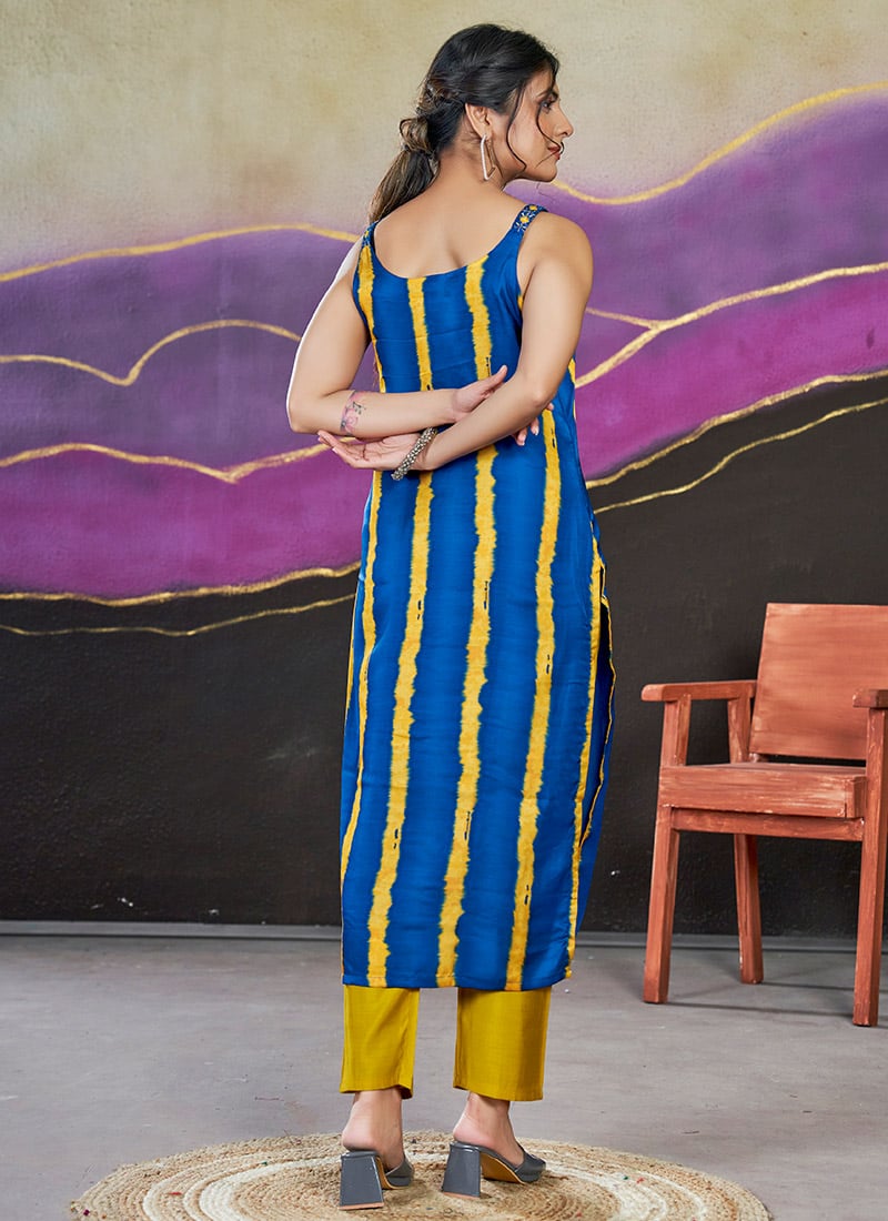 Grey Digital Print Kurta Set
