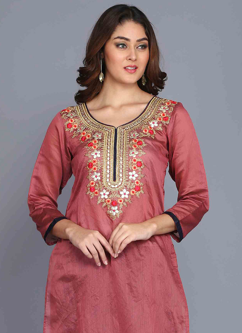 Women Polyester Kurti Sharara Set