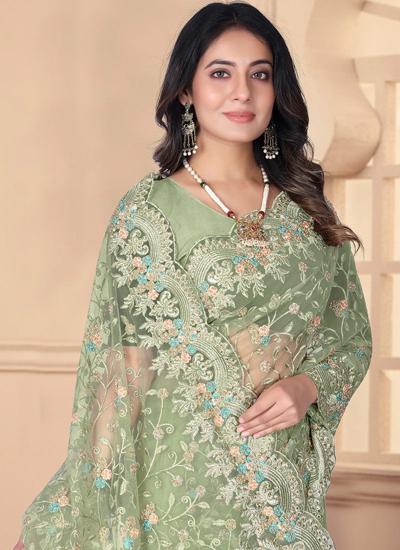 Ready to Wear Saree with Embroidered Blouse main image 1