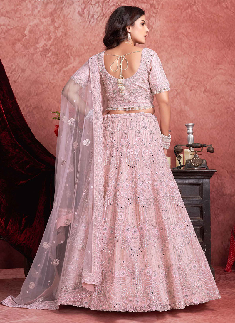 Ethereal Tissue Lehenga with Sparkling Sequins & Zari Embroidery and Flowing Dupatta