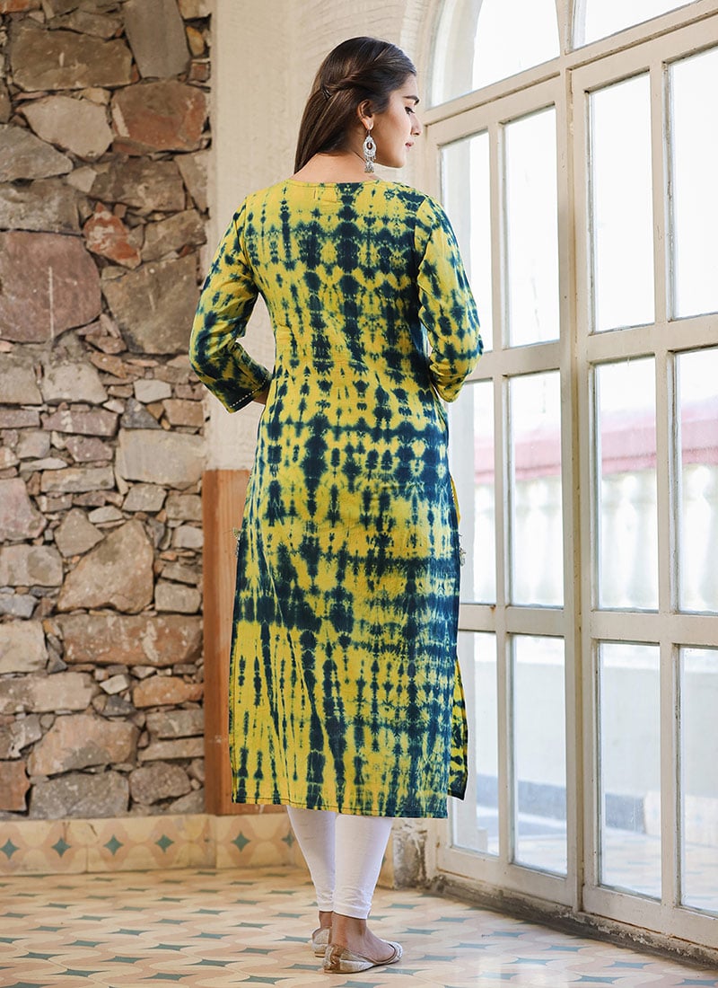 Long Kurta Chudidar Stunning Pastel Green main image 1
