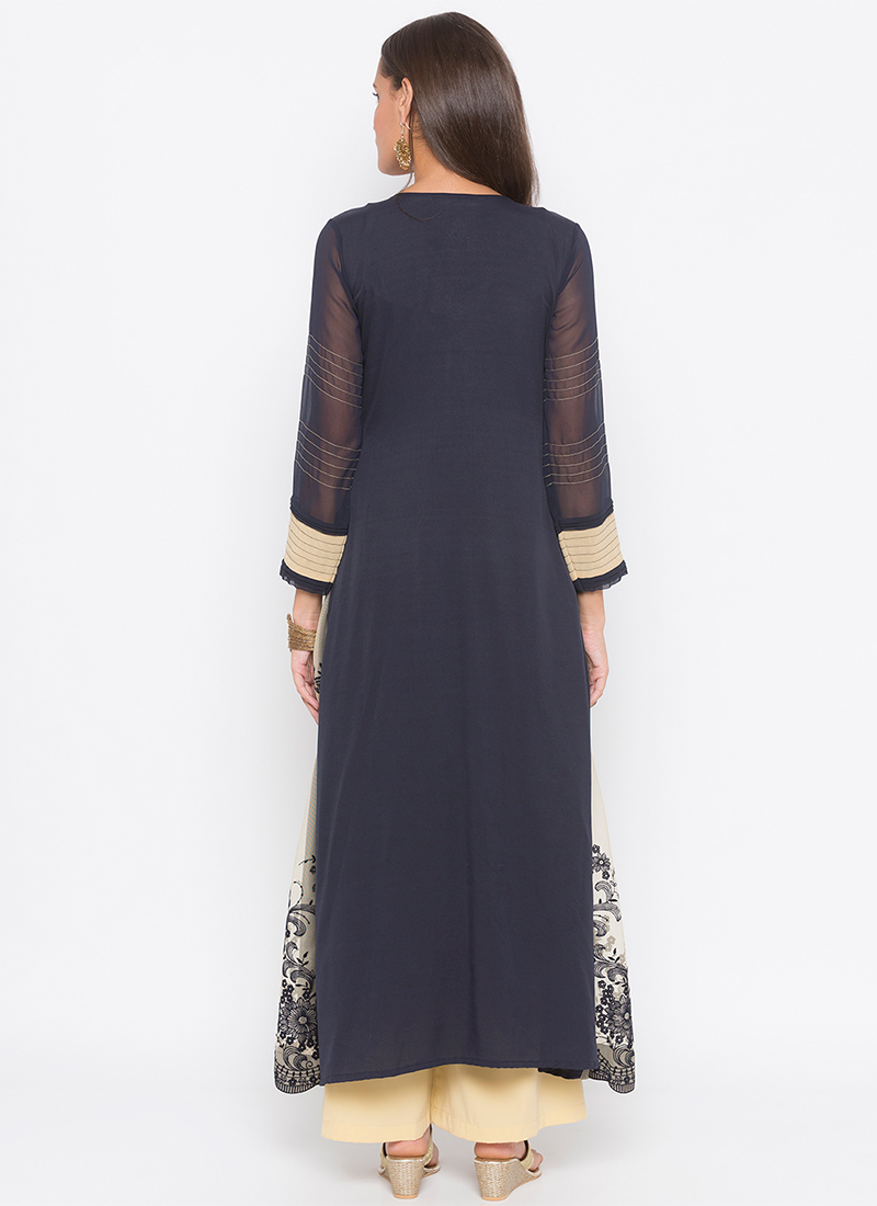 Grey Shama Kurta Pants Set main image 0