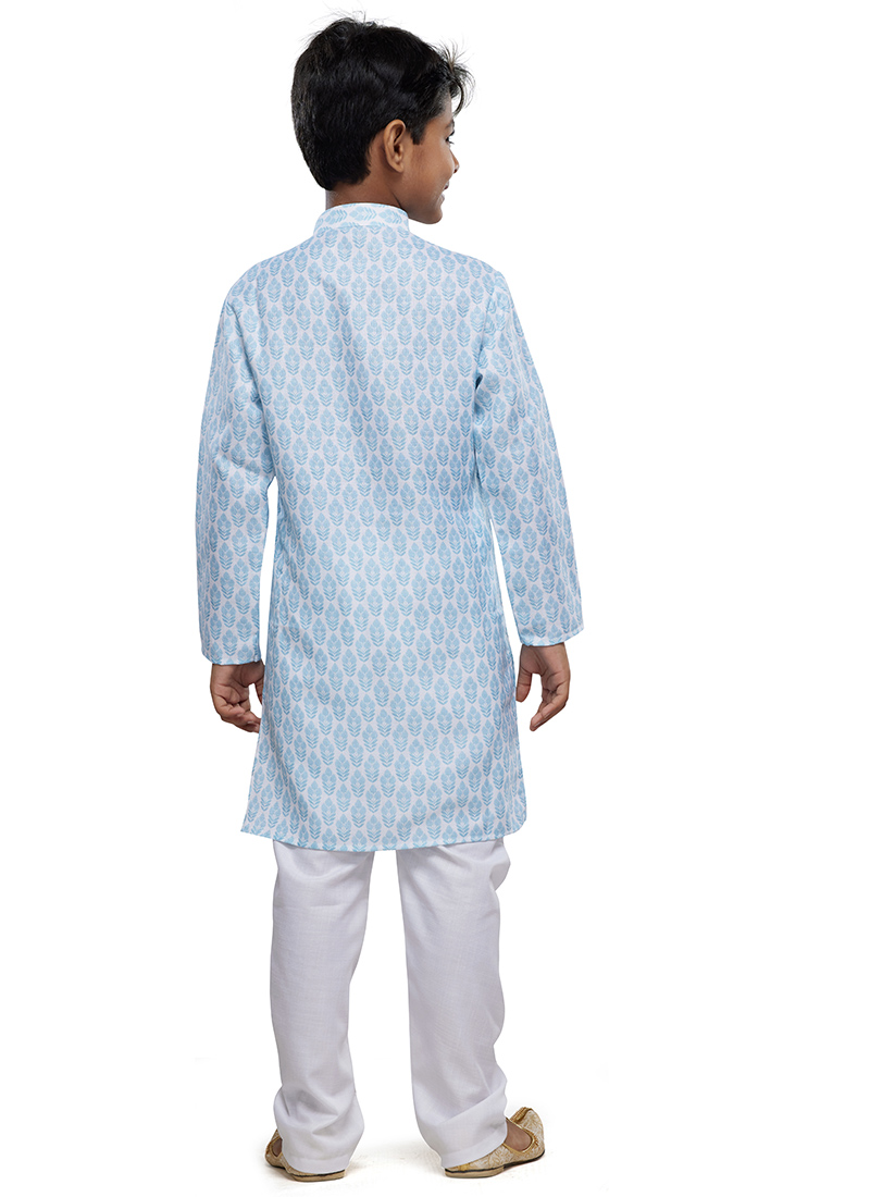 Kids Kurta Pyjama Set N Blue