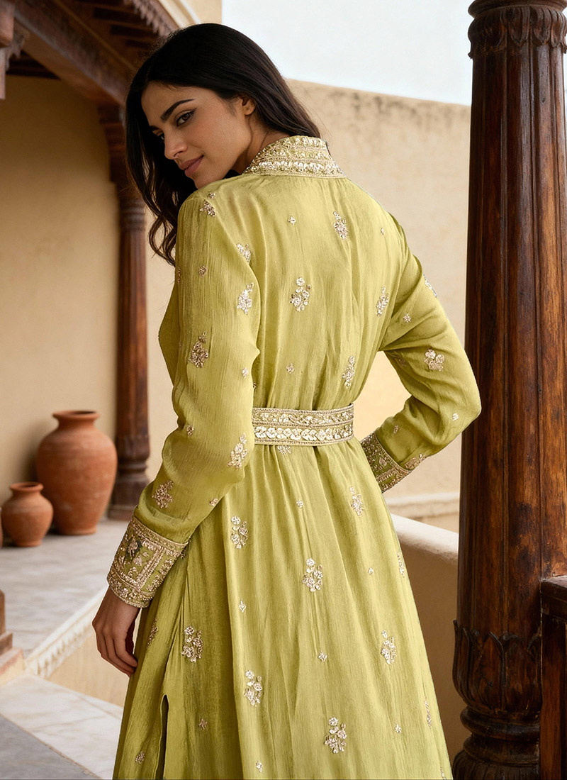 Aawari Junglee Velvet Maroon Handkerchief Hem Dress - Midi Dresses / Western Wear