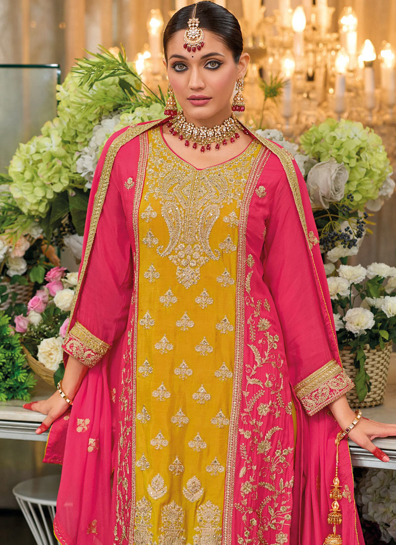 Mustard Real Chinon Palazzo Suit main image 0