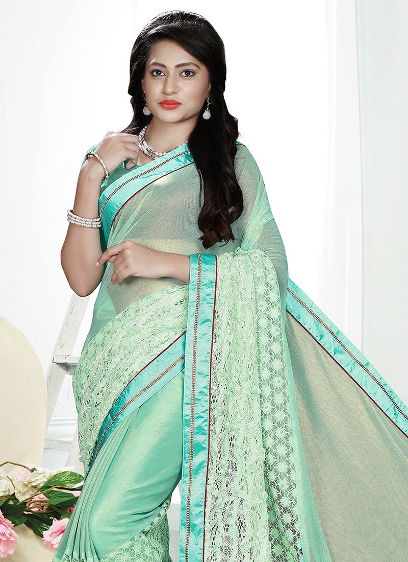 Buy Mint Green Saree, sari Online Shopping, SASHTHIFAB2334