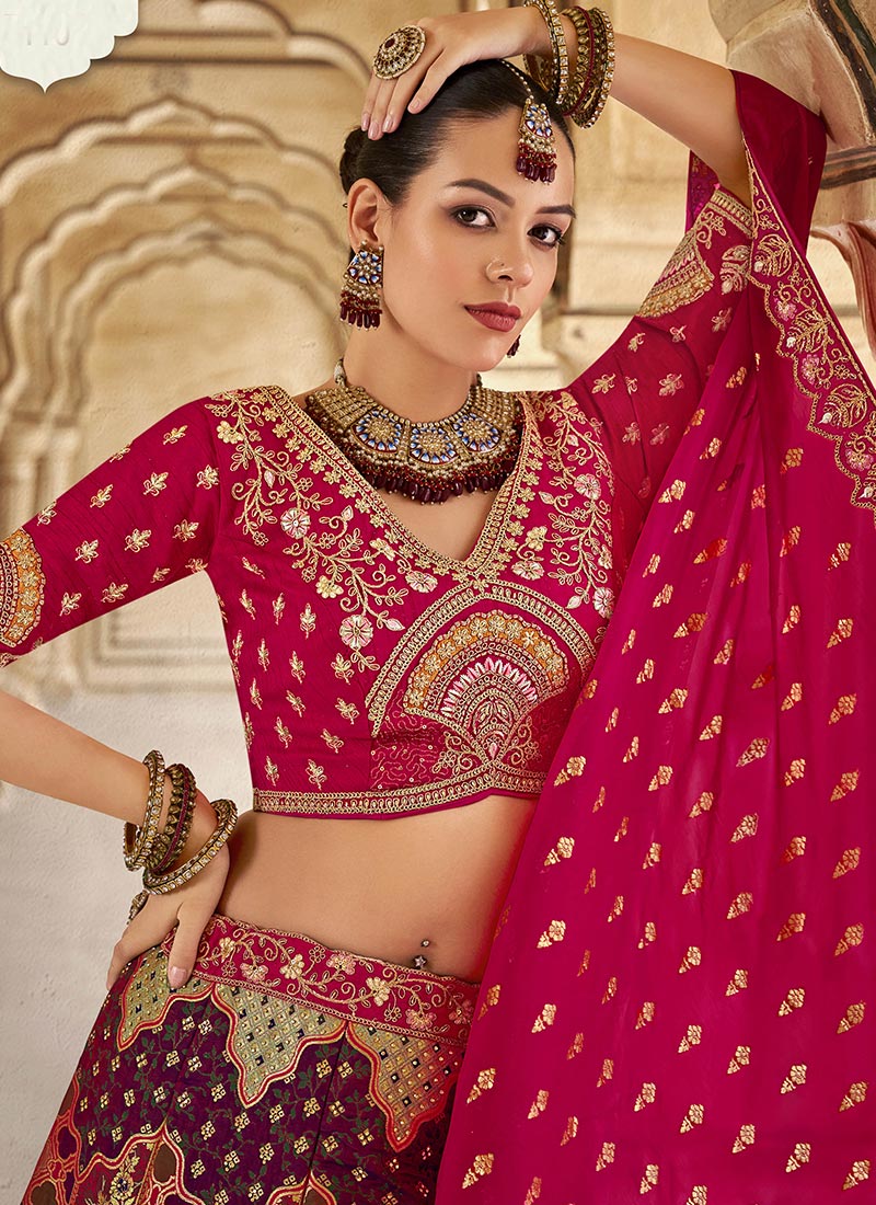 Beige Bridal Lehenga With Sequin And Zari Work main image 1
