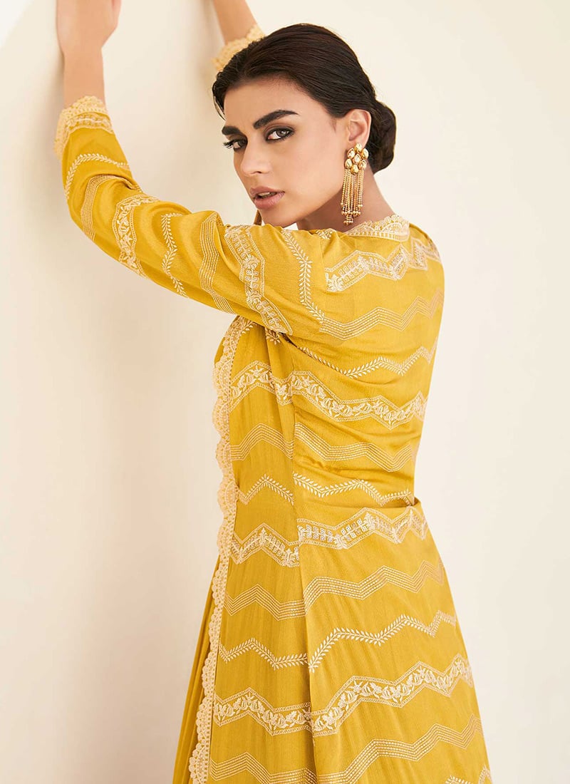 Buy Indian Ethnic Clothing Haldi Mustard Indo Western