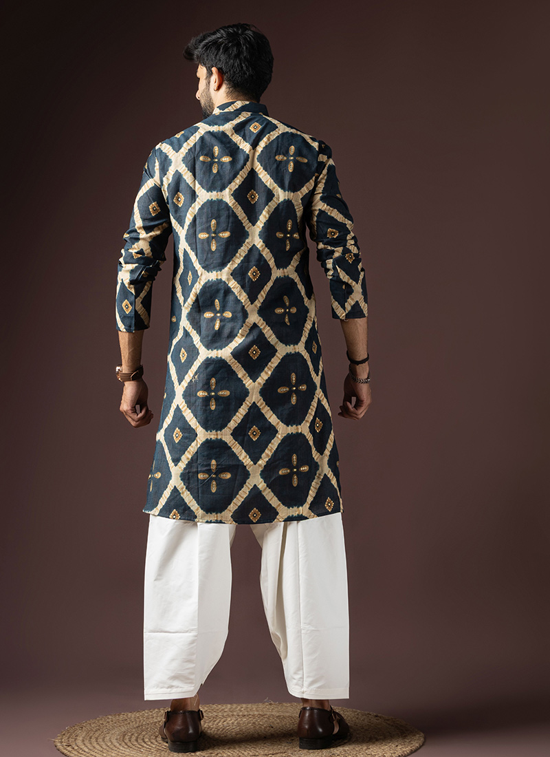 Mojo Printed Pyjama Kurta Set