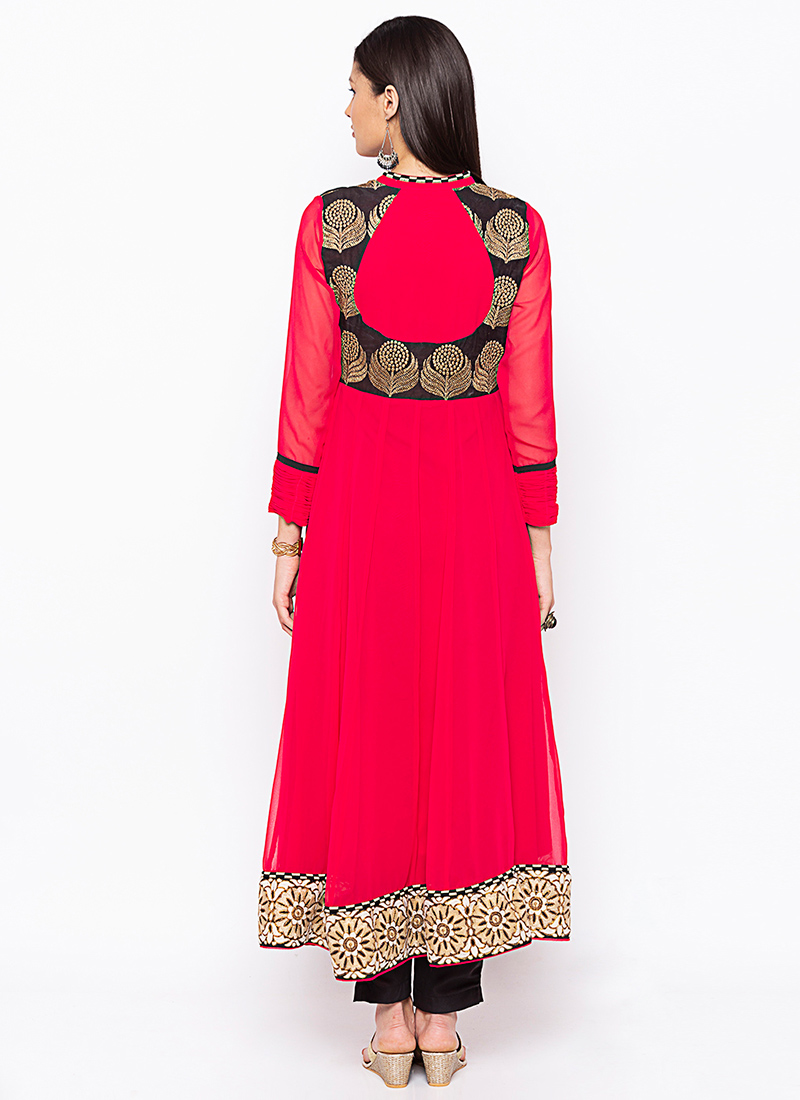 Peach Smart Printed Festive Wear Kurta main image 0